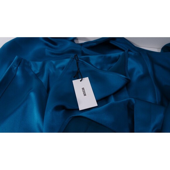 Nonchalant Label Women's Kennedy High Slit Satin Maxi long Skirt XS Ret 472 Teal - Picture 8 of 10